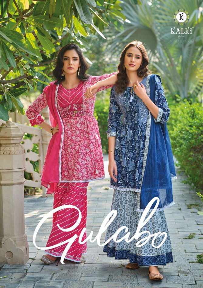 KALKI GULABO Heavy Cotton Printed Festive Wear Latest Designer Sharara Suit Collection